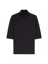 Max Mara Dark Blue Turtleneck Jumper In Dark Blue