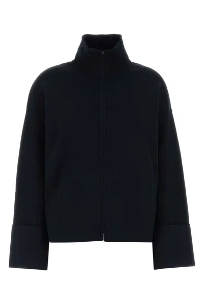 Max Mara Dark Blue Viscose Blend Formato Sweatshirt In Black