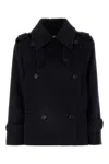 Max Mara Long-sleeved Casual Jacket In Blu Marino