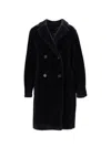 Max Mara Dark Blue Wool Coat In Blue