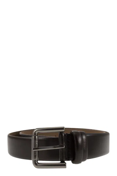 Max Mara Dark Brown Leather Belt
