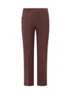 Max Mara Dark Brown Straight Flat Front Pants In Brown