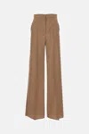 Max Mara Antiqued Silk Satin Fiesta Wide-leg Pant In Brown