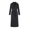Max Mara Dark Grey Melange Poldo Wool Coat In Black