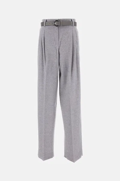 MAX MARA DARK GREY PARIDE SOLID PANTS