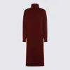 Max Mara Dark Red Cashmere Summer Knitwear In Burgundy