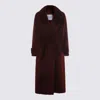 Max Mara Dark Red Wool Albata1234 Coat In Burgundy