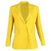 Max Mara Darsena Single-breasted Jacket In Yellow Linen In Yellow
