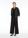 Max Mara Darted Wool Trousers In Black