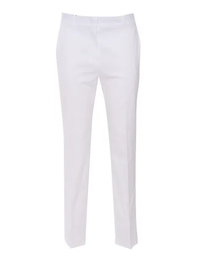 Max Mara David Stretch Cotton Ankle Pants In White