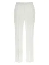 Max Mara Straight-leg Tailored Pants In Lightweight Cotton In White