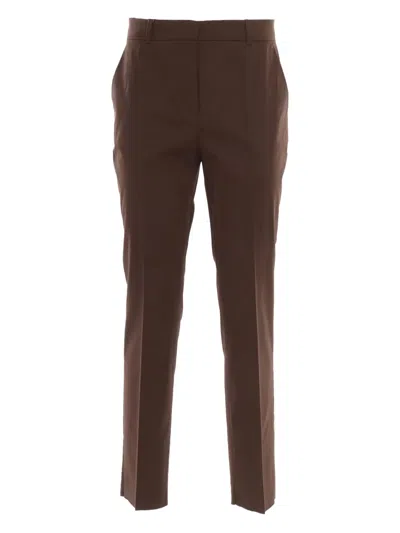 Max Mara Trousers With Back And Side Pockets In Brown