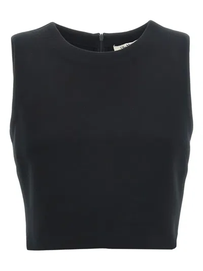 MAX MARA DAZZY ROUND-NECK ZIP-BACK TOP