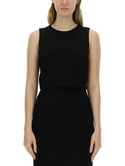 Max Mara "dazzy Timeless" Top In Black