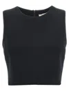 Max Mara Dazzy Round-neck Zip-back Top In Black