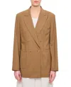 Max Mara Deconstructed Double-breasted Blazer With Peaked Lapel