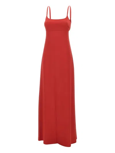Max Mara Dede Bow-embellished Cut-out Dress In Red