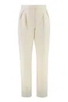 Max Mara Dede Carrot-fit Cotton Trousers In White