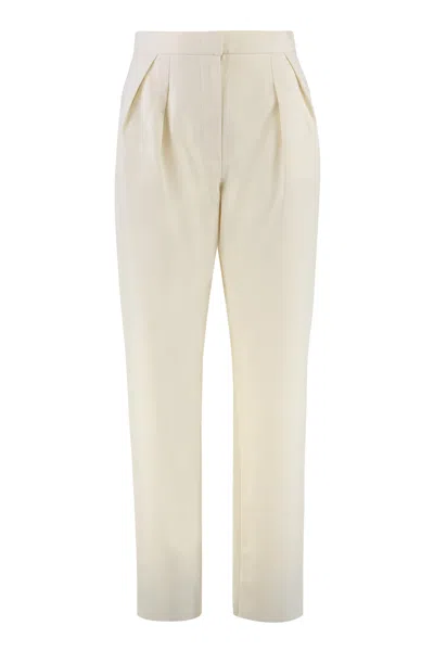 Max Mara Dede Carrot-fit Cotton Trousers In Gold