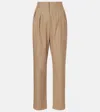 Max Mara Dede Pleated Cotton Slim Pants