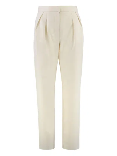 Max Mara Dede Carrot-fit Cotton Trousers In Animal Print