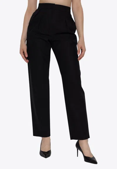 Max Mara Dede Tailored Straight-leg Pants In Black