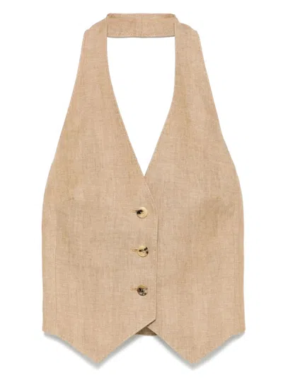 Max Mara Deep V-neck Sleeveless Vest