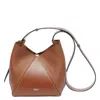 Max Mara Deer-print Leather Small Bucket Bag In Brown