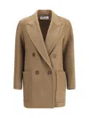 Max Mara Deletta Coat In Neutral
