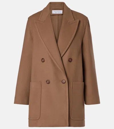 Max Mara Deletta Wool And Cashmere Coat In Brown