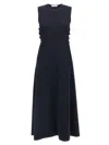Max Mara Sleeveless Midi Dress Featuring Side Ties In Neutral