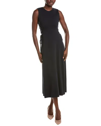 Max Mara Delfi Knitted Wool Midi Dress In Blue