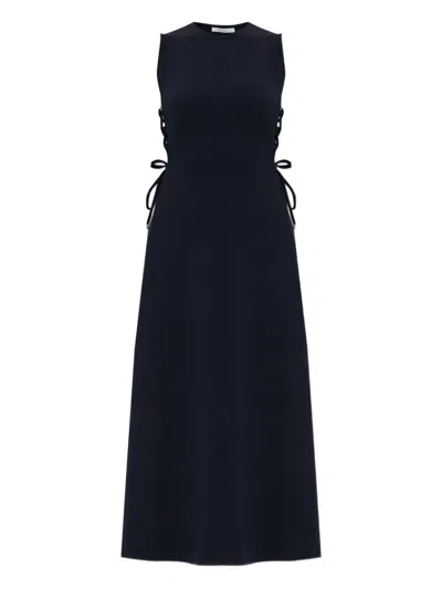 MAX MARA DELFI LACE-UP MIDI DRESS