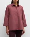 Max Mara Delfina Cotton Button-up Shirt In Mauve