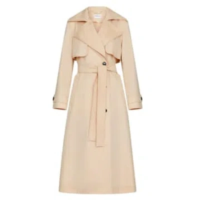 Max Mara Demetra Double-breasted Trench Coat In Natural