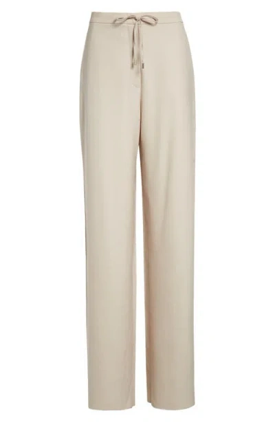 Max Mara Denaro Wool Stretch Twill Wide Leg Pants In Neutral