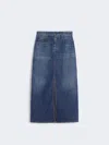 Max Mara Denim 5-pocket Skirt In Blue