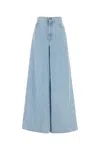 Max Mara Wide-leg Trousers With Belt Loops In Blue