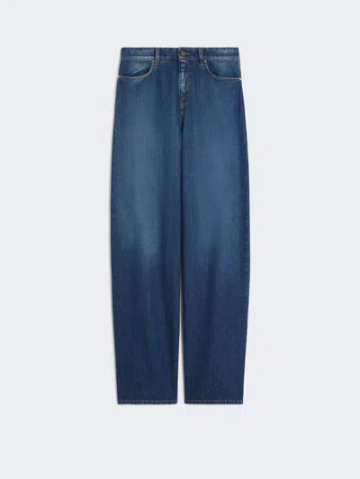 Max Mara Denim Baggy Jeans In Blue