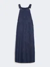 Max Mara Denim Dungaree Dress In Blue