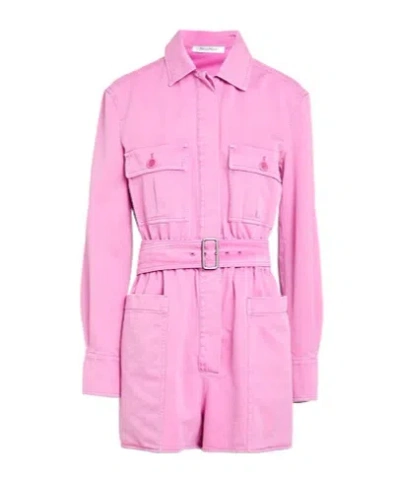 Max Mara Denim Dungarees In Pink