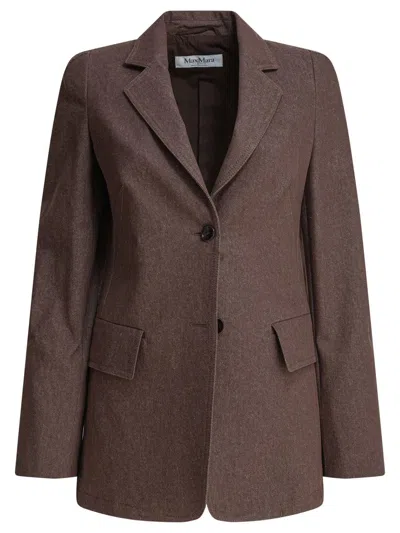 MAX MARA MAX MARA DENIM-EFFECT COTTON BLAZER