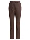 Max Mara Denim-effect Cotton Trousers In Brown