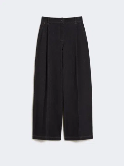 Max Mara Denim-effect Jersey Five-pocket Trousers In Gray