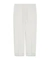 Max Mara Denim Effect Knitted Pants In White
