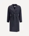 Max Mara Denim-effect Wool Carnia Coat In Blue