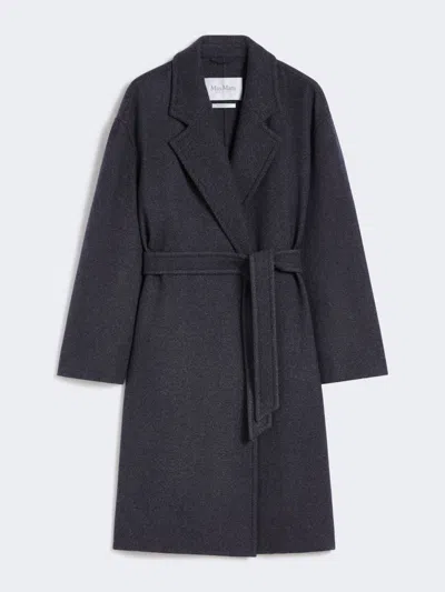 Max Mara Denim-effect Wool Coat In Blue
