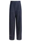 Max Mara Wool Trousers Featuring Denim Style In Blue