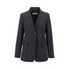 Max Mara Denim Fabric Single-breasted Jacket In Blue