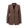 Max Mara Denim Fabric Single-breasted Jacket In Brown